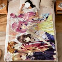 anime miela mergaitė Momo Velia d-Deviluke į love ru minkštas šiltas pliušinis pledas bendrabučio sofa svetainė namai miegamasis dovana snaudulys namai 75x90cm gray