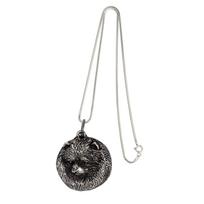 Pomeranian dog, Pom Dog, Dwarf Spitz - Dog necklace, unique jewellery for the dog fan, unique adder pendant by Art-Dog brand sidabras