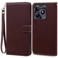 Dėklas Realme Note 50 Odinis Piniginės Atverčiamas Telefono Dėklas Realme Note 50 Dėklas Knygelės Viršelis Realme Note50 Dėklas Viršelis Fundas For Realme Note 50 black