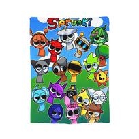 Simon Sprunki Incredibox vilnos pledai Animacinių žaidimų pledas lovai, miegamajam Minkštas miegamojo pledas, 75x90cm