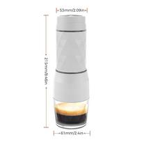 CAFELFFE 3 in 1 Portable Manual Espresso Coffee Machine 18Bar Cold and Hot Brew Mini Coffee Maker with Milk Foam Press balta