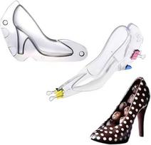 3D High Heel Shoe Silicone Mold For Fondant Chocolate Candy Jelly Sugar Art white