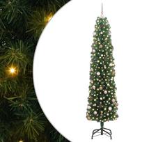 vidaXL Dirbtinė Kalėdų eglutė Žalia 240 cm PVC, plienas ir plastikas