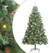 vidaXL Dirbtinė Kalėdų eglutė 300 LED Šilta balta PVC ir metalas Žalia