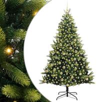 vidaXL Dirbtinis sulankstomas Kalėdų medis su 300 LED Žalia 210 cm