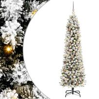 vidaXL Dirbtinė Kalėdų eglutė Balta 210 cm PVC ir Metalas ir Plastikas