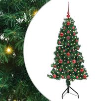 vidaXL Kampinis dirbtinis Kalėdų medis Žalia 120 cm PVC ir metalas