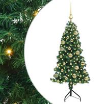 vidaXL Kampinis dirbtinis Kalėdų medis Žalia 120 cm PVC ir metalas