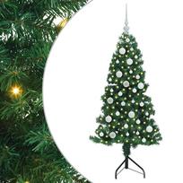 vidaXL Kampinis dirbtinis Kalėdų medis Žalia 120 cm PVC ir metalas