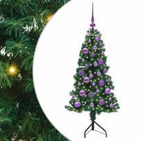 vidaXL Kampinis dirbtinis Kalėdų medis Žalia 120 cm PVC ir metalas