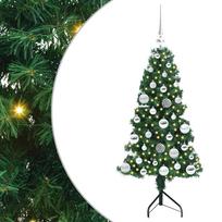 vidaXL Kampinis dirbtinis Kalėdų medis Žalia 120 cm PVC ir metalas