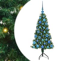 vidaXL Kampinis dirbtinis Kalėdų medis Žalia 120 cm PVC ir metalas