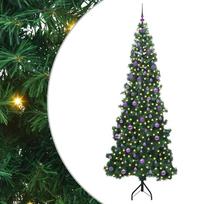 vidaXL Kampinis dirbtinis Kalėdų medis Žalia 240 cm PVC ir metalas