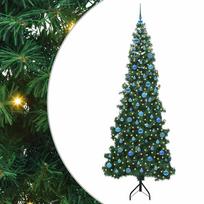 vidaXL Kampinis dirbtinis Kalėdų medis Žalia 240 cm PVC ir metalas