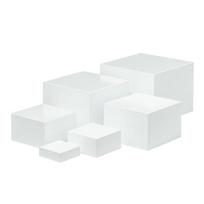 1/6 vnt. Maisto eksponavimo pakylos Tortų eksponavimo stovas Didelio patvarumo Daugiafunkcinės kubo dėžės Eksponavimas Lizdinės pakylos su tuščiais dugnais 1 Set white