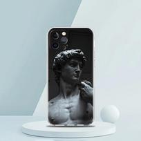 Graffiti Great Art Aesthetic David Mona Lisa Luxury Phone Case For iPhone 16 15 14 13 12 11 Pro Max XS X XR SE 7 8 Plus Cover iPhone 16 Pro black