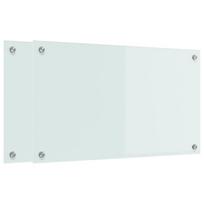 vidaXL Virtuvės atbraila 2 vnt. Balta 70 x 40 cm grūdintas stiklas