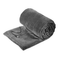USB Heated Blanket Electric Shawl Wraps Heating Lap Blanket Throw Insulation Heated Warm Cushion 5V Outdoor Camping Sleep Sheet pilka spalva