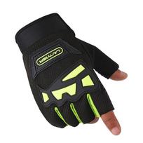 Half Finger Cycling Gloves Anti Slip Tactical Gloves For Men Women Gym Outdoor Sports One Size žalia