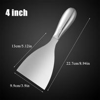 1 Pcs Drywall Finishing Professional Grade Putty Blade for Scraping Paint Premium Polished All-Stainless Steel Scraper Tool black