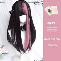 Platininiai blondinai ilgi natūralūs banguoti sintetiniai plaukų perukai su kirpčiukais Cosplay Party Helovino perukas moterims, karščiui atsparus DM58-2-F white