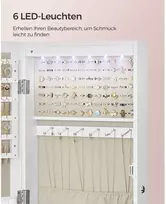 Sieninė pakabinama papuošalų spintelė