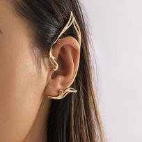 Gothic Dragon Ear Clips Auskarai Moterims Vyriški Užsegami auskarai Vintažinė pankiška asmenybė Elfo ausų rankogaliai Madingi papuošalai brown