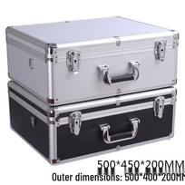 Large Multi-Functional Aluminum Tool and Instrument Case Silver Box 470/355/150