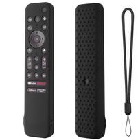 Nuotolinio valdymo pultelio dėklas, suderinamas su Sony Smart TV QD-OLED RMFTX800 900, silikoninis apsauginis dangtelis juoda