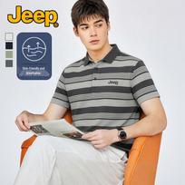 JEEP Men's Anti-Wrinkle Breathable Polo Shirt M pilka
