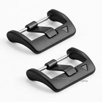 Nerūdijančio plieno laikrodžio sagtelė Garmin laikrodžio dirželiams Odinis Nailoninis Dirželis Sagtys Matinės Juodos Sagtys 22mm Laikrodžio Aksesuarai 22mm-no logo gray