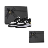 Nike Air Force 1 Panda Gilded Butterfly, Black White Slip Resistant Abrasion Resistant Balance Low top Skateboard Shoes DV0788-001(Team384- BOX) 42.5 black