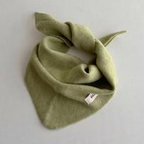 Vaikams žieminė šilta trikampė skara minkštos vilnos vienspalvė kūdikio seilinukas-šalikas berniukams ir mergaitėms CASHMERE žalia