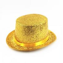 1Pcs Fashionable Headwear Glitter Top Hat Vibrant Multicolor Party Costume Accessory Lightweight Festive Performance Decor A1 yellow