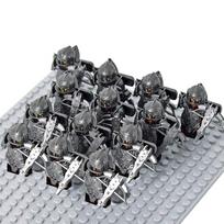 13pcs Medieval Military Castle Dragon Knights Armored Rome Solider Warrior & Elven Guard Figures with Weapon Building Block Toys black