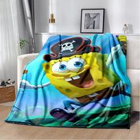 Juokingas S-SpongeBob Patrick Star Animacinis Flanelinis Antklodas Minkštas Šiltas Mėtomasis Antklodas Miegamajam Svetainei Lovai Stovyklavimui Iškylai Vaikams 100x150cm