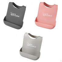 3 Pcs Silicone Adult Bib with Pocket Waterproof Mealtime Protector gray