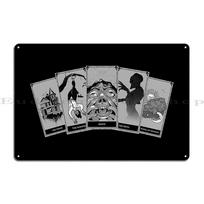 Phasmophobia Tarot kortelės Metalinė plokštelė Dizainas Dizainas Pritaikyti Kurti Virtuvės skardinis ženklas Plakatas 40x30cm