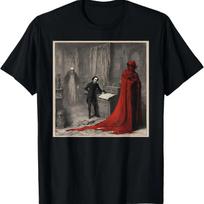 Edgar Allan Poe & The Mask of the Red Death T-Shirt XXXXXL juoda