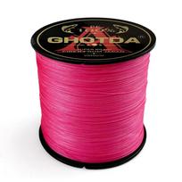 GHOTDA 300M pintas žvejybos valas 4 sruogų PE valas pintas daugiagijinis žvejybos valas 10 12 18 28 35 40 50 60 80 100 120 LB 80lb rožinė