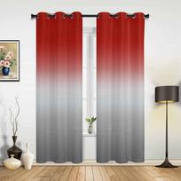 Raudonai pilkos spalvos gradientinės abstraktūs užuolaidos miegamajam svetainei užuolaidos virtuvei vaiko kambariui lango užuolaida modernus namų dekoras 135W x 92H(cm) x1
