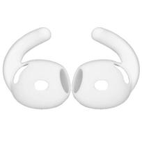 Apple Airpods 4 silikoniniai ausinių antgaliai ausims, apsauginis dangtelis dėklui, ausinių pagalvėlės su neslystančiu ausies kabliuku, ausinių priedai 1 Pair balta