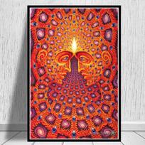 Alex Gray psichodelinis Trippy Tree Life Pictures Sienos meno drobės spaudiniai Tapyba Miegamojo abstraktus plakatas Šiuolaikinis namų dekoravimas 50X70cm Unframed