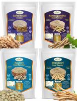 Biotic Natural Safed Musli, Ashwagandha, Shatavari and Kaunch Beej Powder - 400gms Combo (100gm each)