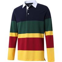 Vyriški polo marškinėliai ilgomis rankovėmis, dryžuoti, laisvalaikio stiliaus, su apykakle, karoliukais ir medžiaginiais golfo polo marškinėliais. 3XL tamsiai mėlyna spalva