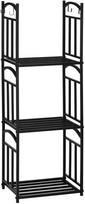Outsunny Vidinis malkų stovas 46 x 32 x 126 cm, 3 lentynos, malkinė su 4 kabliukais, metalinis, juodas