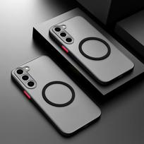 Shockproof Armor Magnetic Case For Samsung A56 5G A36 A26 A16 A55 A35 A54 A34 A14 A15 A25 A53 A52S Translucency Matte Phone Case A32 4G gray