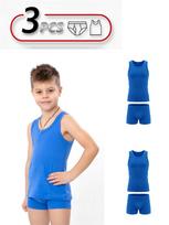 Boys' Solid Color Underwear Set (3-Pack), Any season 6323-008-pak3 HC 104 rutulys mėlynos spalvos