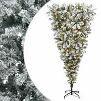 vidaXL Apverstas dirbtinis Kalėdų eglutė su šakomis 120 cm 150 LED