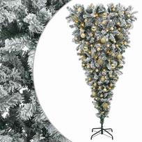 vidaXL Apverstas dirbtinis Kalėdų eglutė su šakomis 120 cm 150 LED